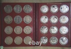 Pair Of Thomason Medallic Bible Medal Sets In Custom Franklin Mint Albums