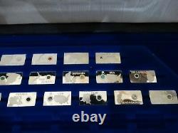 Partial Set 26 Sterling Silver Franklin Mint Gemstones Of The World Box & COA