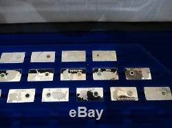 Partial Set 26 Sterling Silver Franklin Mint Gemstones Of The World Box & COA