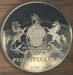 Pennsylvania'76 The American Revolution Bicentennial 21.4 g. 925 Silver Round