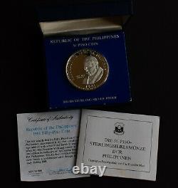 Philippines Silver Proof 1981 Pilipinas 50 Piso Pope In Original Box Ultra Rare