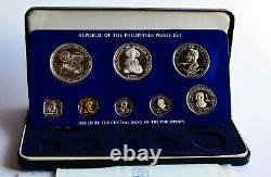 Philippines Silver Proof Set 1976 Pilipinas 5 25 50 Piso Sentimos F. A. O Fao