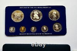 Philippines Silver Proof Set 1976 Pilipinas 5 25 50 Piso Sentimos F. A. O Fao