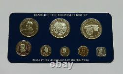 Philippines Silver Proof Set 1977 Pilipinas 5 25 50 Piso Sentimos Manuel Quezon