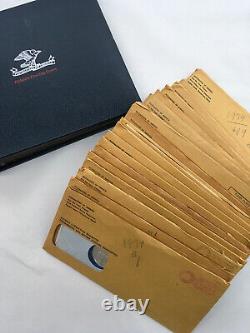 Postmasters Of America 21 Medallic First Day Covers 1974 Sterling Silver set