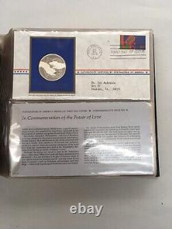 Postmasters Of America 23 Medallic First Day Covers 1973 Sterling Silver set