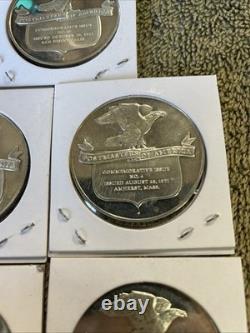 Postmasters of America Sterling Silver Medal Coins. Franklin Mint. Lot of 5