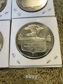 Postmasters of America Sterling Silver Medal Coins. Franklin Mint. Lot of 5