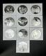 Postmasters Of America Sterling Silver Medal Coins. Franklin Mint. Lot Of Ten