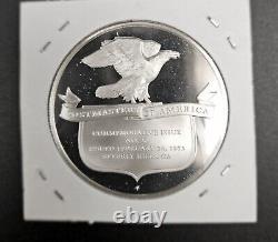 Postmasters of America Sterling Silver Medal Coins. Franklin Mint. Lot of Ten