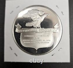 Postmasters of America Sterling Silver Medal Coins. Franklin Mint. Lot of Ten