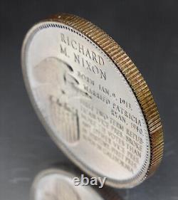 President Richard M Nixon Franklin Mint 1oz 925 Sterling Silver round C3878