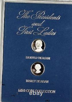 Presidents & First Ladies Mini Proof Sterling Silver Set thru Reagan in Case