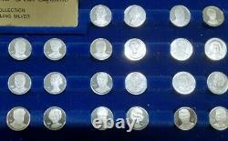 Presidents & First Ladies of the U. S. Franklin Mint Silver Mini Coin Set
