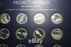 Project Apollo Franklin Mint Set 20 Sterling Silver Medals Apollo 13 Flown Metal