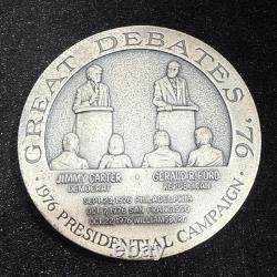 RARE 1976 Jimmy Carter Silver Medal 1.83ozt. 999 Beautiful And 3d design Coin