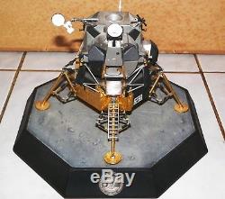 RARE! Franklin Mint Apollo 11 Lunar Module 148 withMoon Base, silver coin, Papers