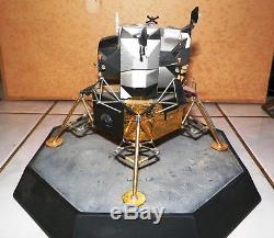 RARE! Franklin Mint Apollo 11 Lunar Module 148 withMoon Base, silver coin, Papers