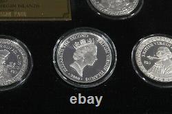 RARE Legendary Pirates Sterling Silver 12 Coins, Franklin Mint, Queen Elizabeth