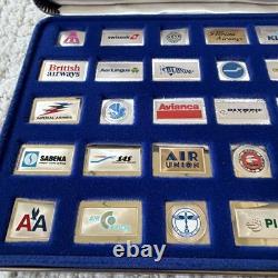 RARE Official Emblems of the World's Greatest Airlines Solid Sterling Silver