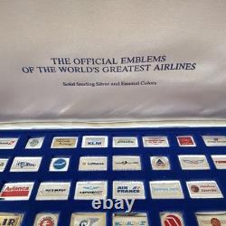 RARE Official Emblems of the World's Greatest Airlines Solid Sterling Silver