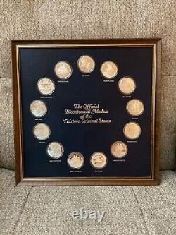 RARE SILVER (300 grains)Official Bicentennial Medals 13 Original States 1975