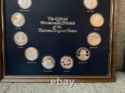 RARE SILVER (300 grains)Official Bicentennial Medals 13 Original States 1975