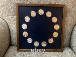 RARE SILVER (300 grains)Official Bicentennial Medals 13 Original States 1975