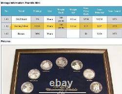 RARE SILVER (300 grains)Official Bicentennial Medals 13 Original States 1975