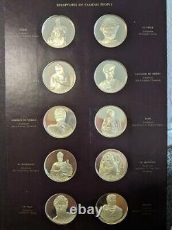 RARE The Genius of Michelangelo Franklin Mint Sterling Silver MEDALLIONS