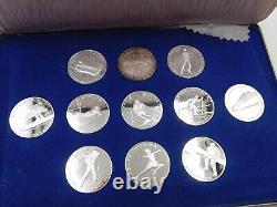RARE XI Winter Olympic Silver Proof Set Sapporo'72 Official (11 Proof silver)