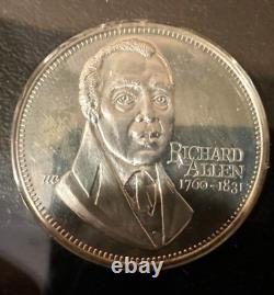 RICHARD ALLEN Old Proof Sterling Silver Medal