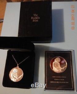 Rare 1995 Franklin Mint Jerry Garcia Silver Coin Medal & Necklace Grateful Dead