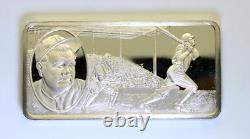 Rare Babe Ruth Proof Silver Art Bar, Franklin Mint 100 Greatest Americans