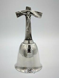 Rare Collectible Salvador Dali Easter Christ 1976 Franklin Mint Silver Bell