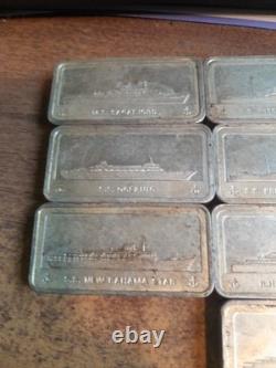 Rare Franklin Mint 1000 Grain Sterling Silver Ship Bar 10 Available