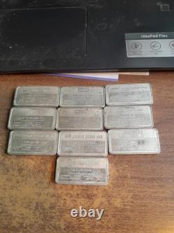 Rare Franklin Mint 1000 Grain Sterling Silver Ship Bar 10 Available