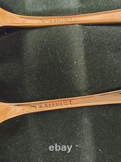 Rare Franklin Mint 1972 Twelve Days of Christmas Vermeil Spoon Set Old WithCase