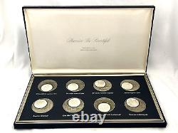 Rare! Franklin Mint Americ The Beautiful Silver Medallion Collection 1976