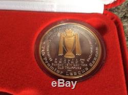 Rare Franklin Mint Manchester United Treble 1999 Coin Set -999 Silver 24Ct Gold