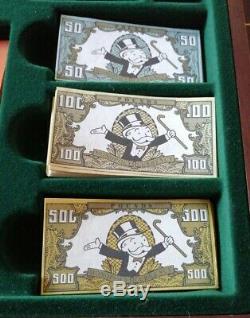 Rare Franklin Mint Monopoly Complete Lovely Condition Gold & Silver Plated Piece