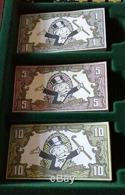 Rare Franklin Mint Monopoly Complete Lovely Condition Gold & Silver Plated Piece