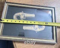 Rare Franklin Mint Pocket Derringers 24k Gold & Sterling Silver Silhouette Frame