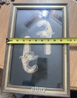 Rare Franklin Mint Pocket Derringers 24k Gold & Sterling Silver Silhouette Frame