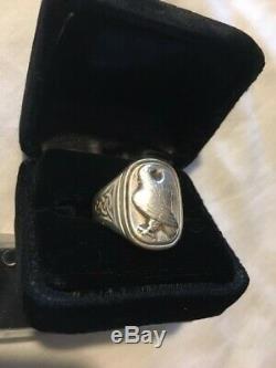 Rare Georg Jensen Sterling Silver Eagle Ring From Franklin Mint Size 9.5