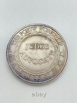 Rare Silver Commemorative Coin The Defender Judge Issued by The Poets Workshop
