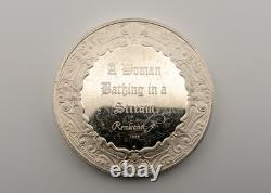 Rembrandt, A Woman Bathing in a Stream Franklin Mint, Sterling Round 66.4 gram