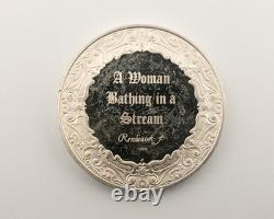 Rembrandt, A Woman Bathing in a Stream Franklin Mint, Sterling Round 66.4 gram