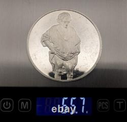 Rembrandt, A Woman Bathing in a Stream Franklin Mint, Sterling Round 66.4 gram