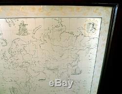 Royal Geographical Society Silver World Map Franklin Mint 1976 Limited Edition